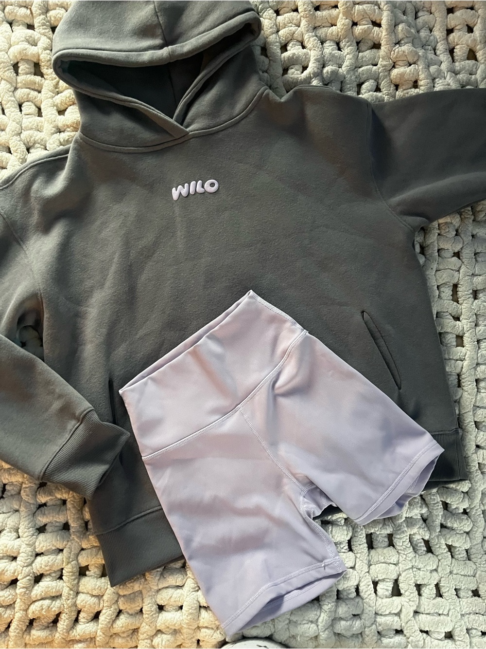 WILO Lavender and Gray Activewear Set - Picture 1 of 9